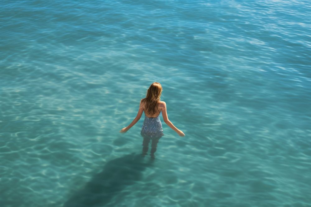 Sea swimming swimwear portrait. 