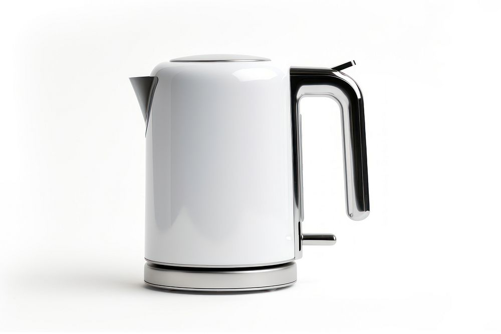 Kettle white white background coffeemaker. AI generated Image by rawpixel.