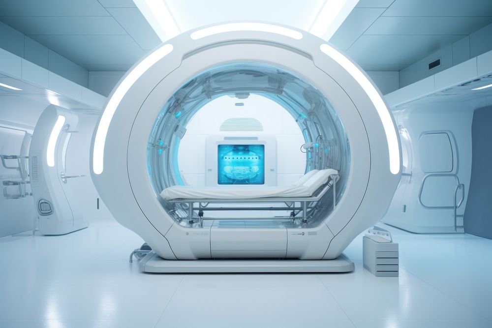 Future medical technology architecture hospital transportation. AI generated Image by rawpixel.