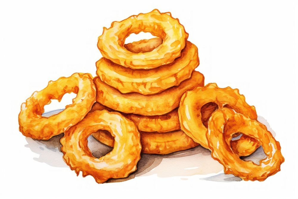 Onion rings dessert pretzel pastry. AI generated Image by rawpixel.