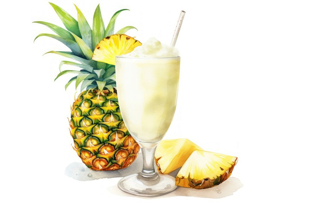 Pineapple cocktail fruit plant. AI generated Image by rawpixel.