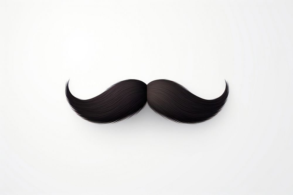 Mustache black white background simplicity. AI generated Image by rawpixel.