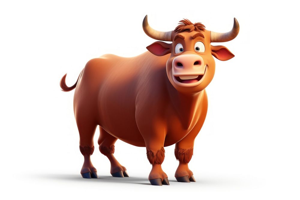 Livestock buffalo cartoon mammal. AI generated Image by rawpixel.