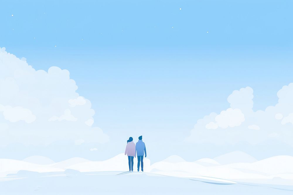 Winter snow landscape outdoors. AI generated Image by rawpixel.