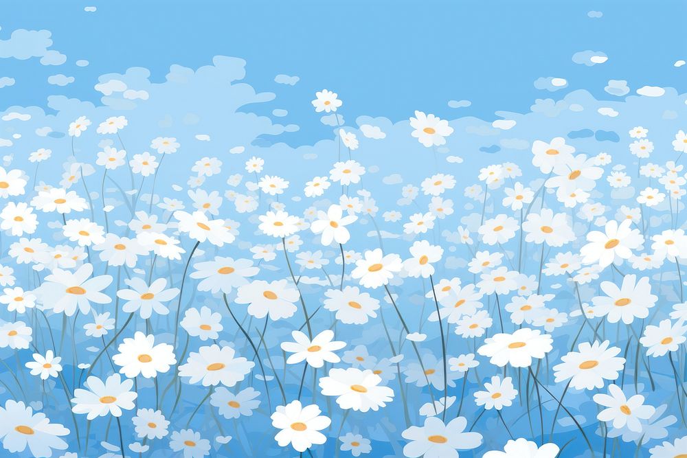 Flower field pattern flower backgrounds outdoors. AI generated Image by rawpixel.