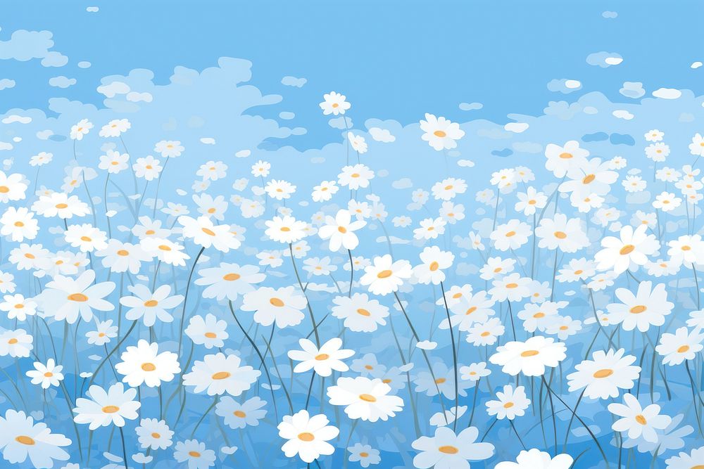 Flower field pattern flower backgrounds outdoors. 