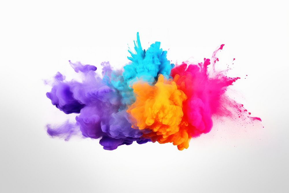 Paint splash purple holi creativity. AI generated Image by rawpixel.