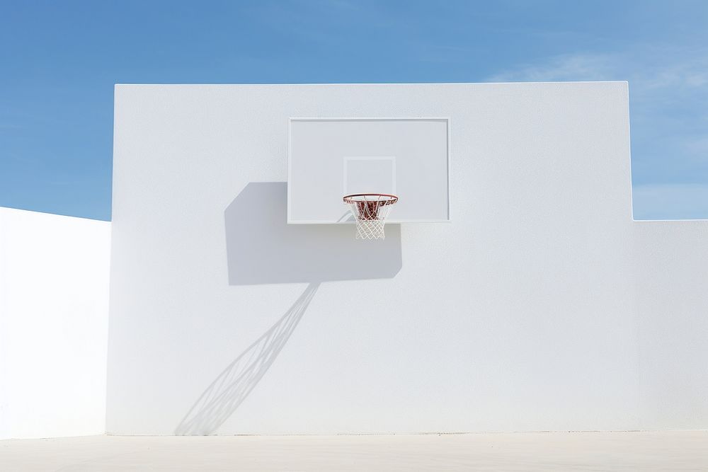 Basketball hoop sports white architecture. 