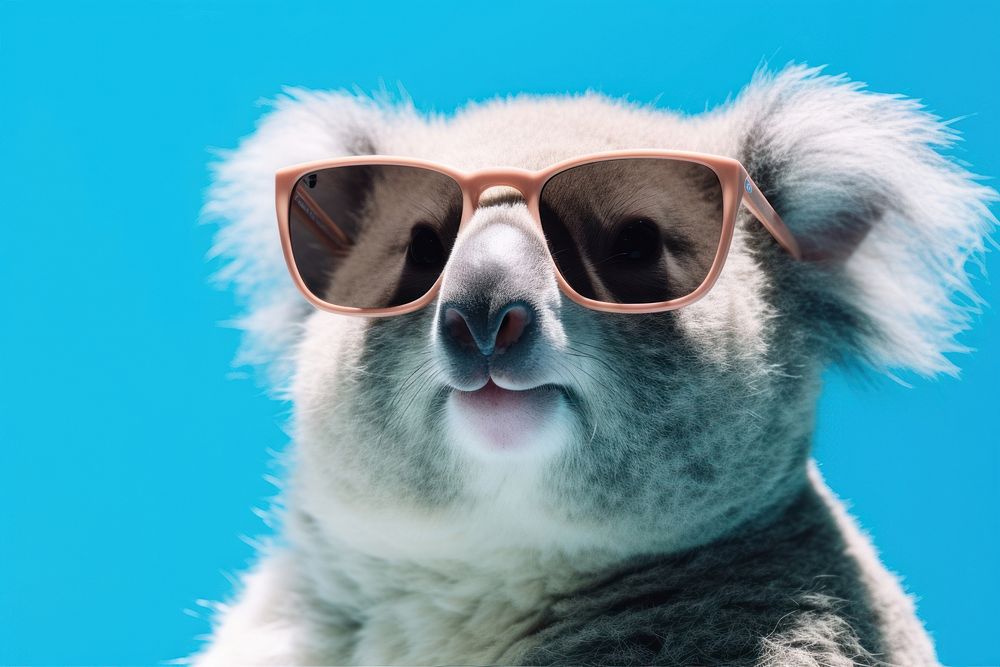 Cute koala sunglasses mammal animal. AI generated Image by rawpixel.