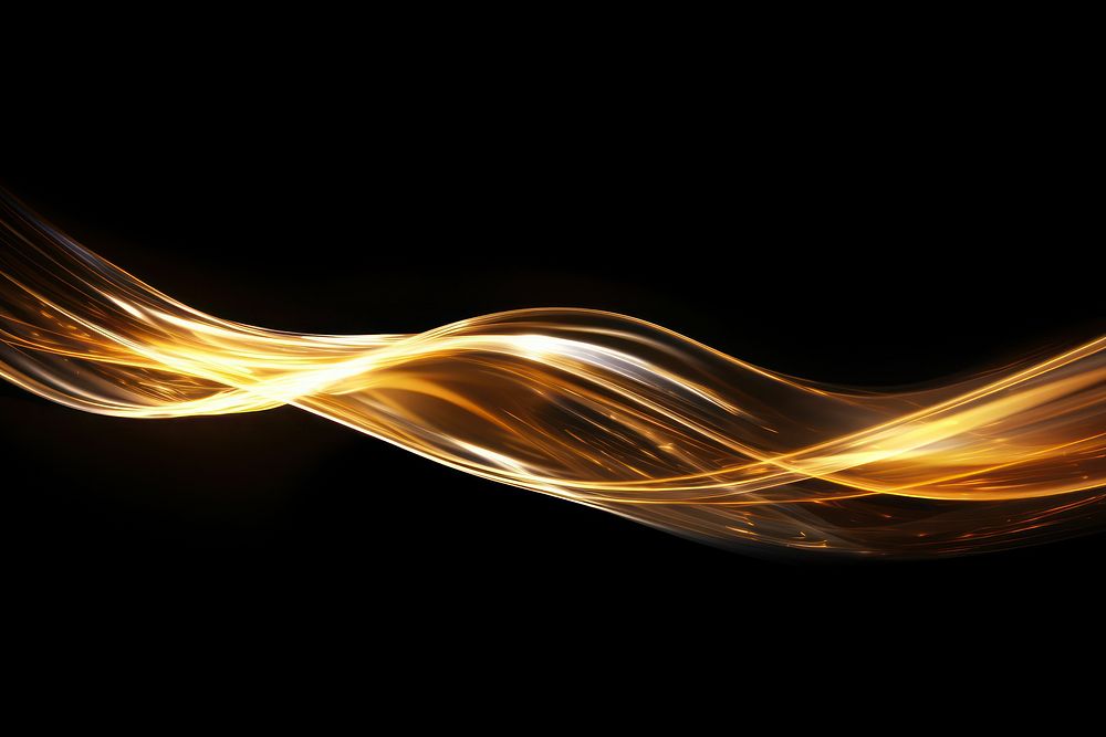 Gold light trail effect  AI generated image by rawpixel