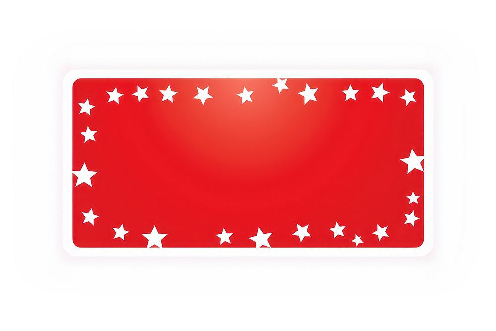 Red rectangle banner white background patriotism pattern.