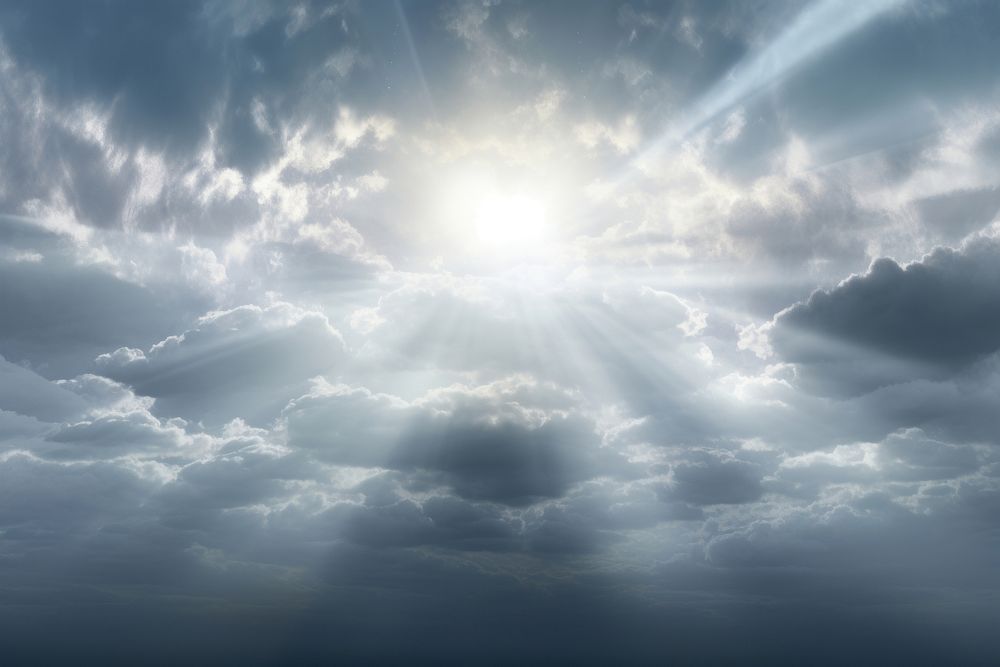 Cloudy day sun ray sunlight outdoors. AI generated Image by rawpixel.