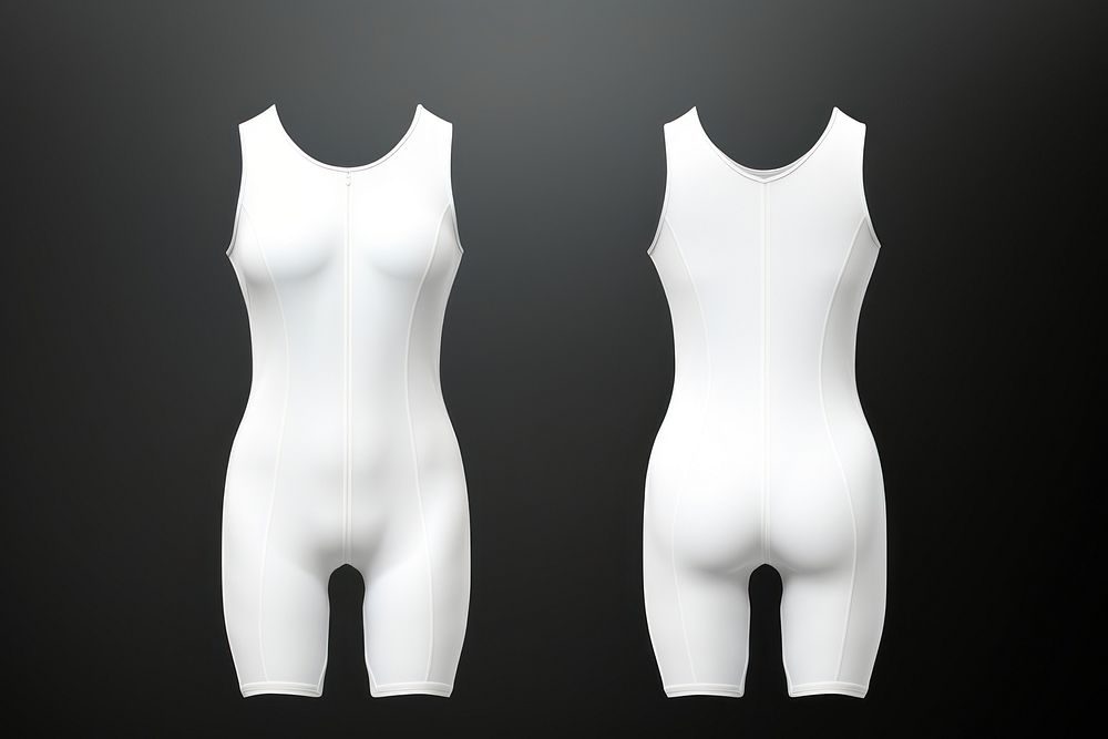 One piece swimming suit white exercising undershirt. AI generated Image by rawpixel.