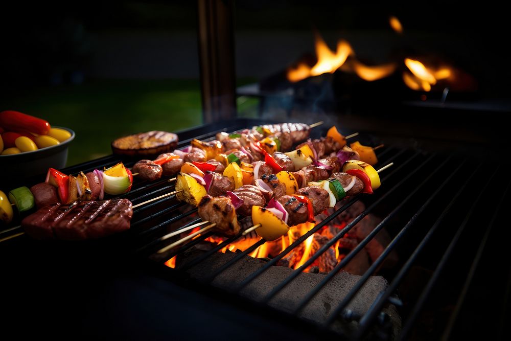 Bbq grilling cooking meat. AI generated Image by rawpixel.