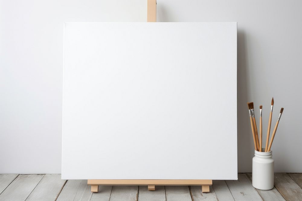 White canvas brush wall architecture. 