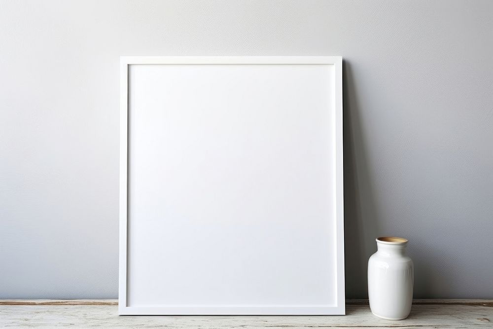 Frame canvas white wall art. 