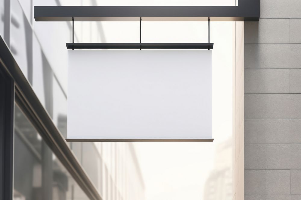 Street hanging mockup window architecture daylighting. AI generated Image by rawpixel.