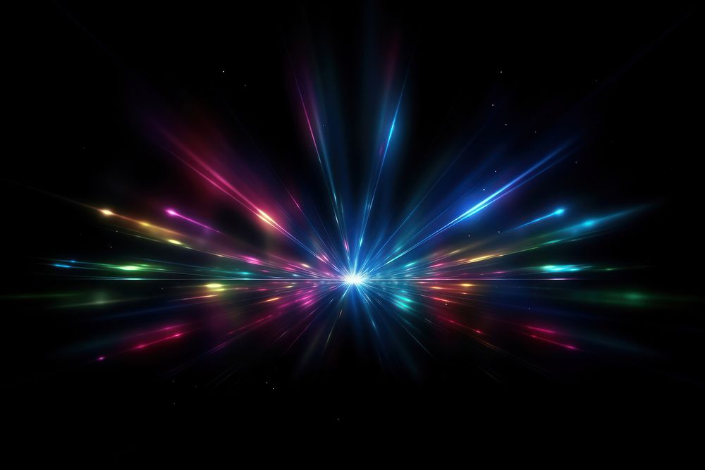 Holographic light backgrounds fireworks night. AI generated Image by rawpixel.