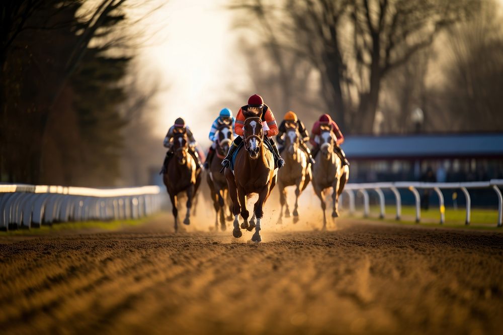Horse race mammal determination competition. AI generated Image by rawpixel.