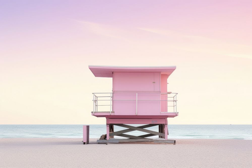 Miami beach sky architecture outdoors. AI generated Image by rawpixel.