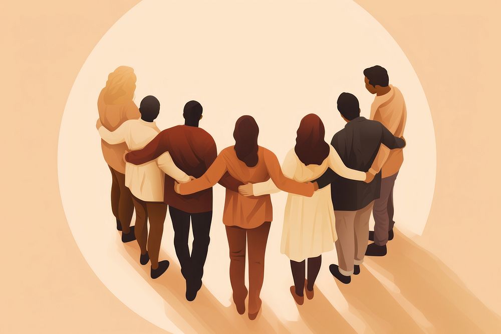 Holding hands circle people adult. AI generated Image by rawpixel.