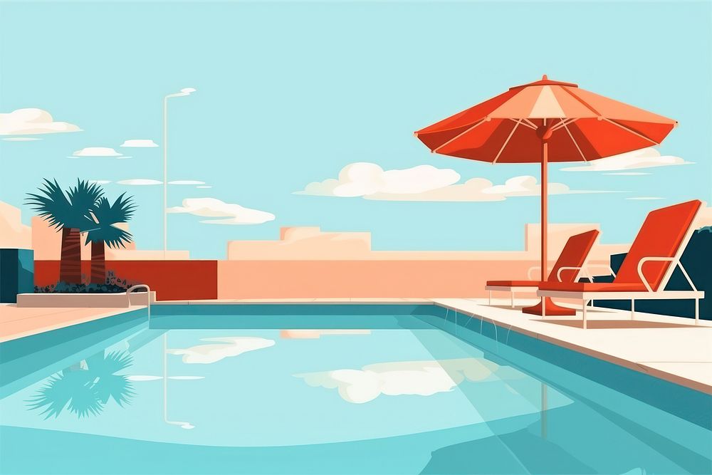 Pool architecture furniture outdoors. 