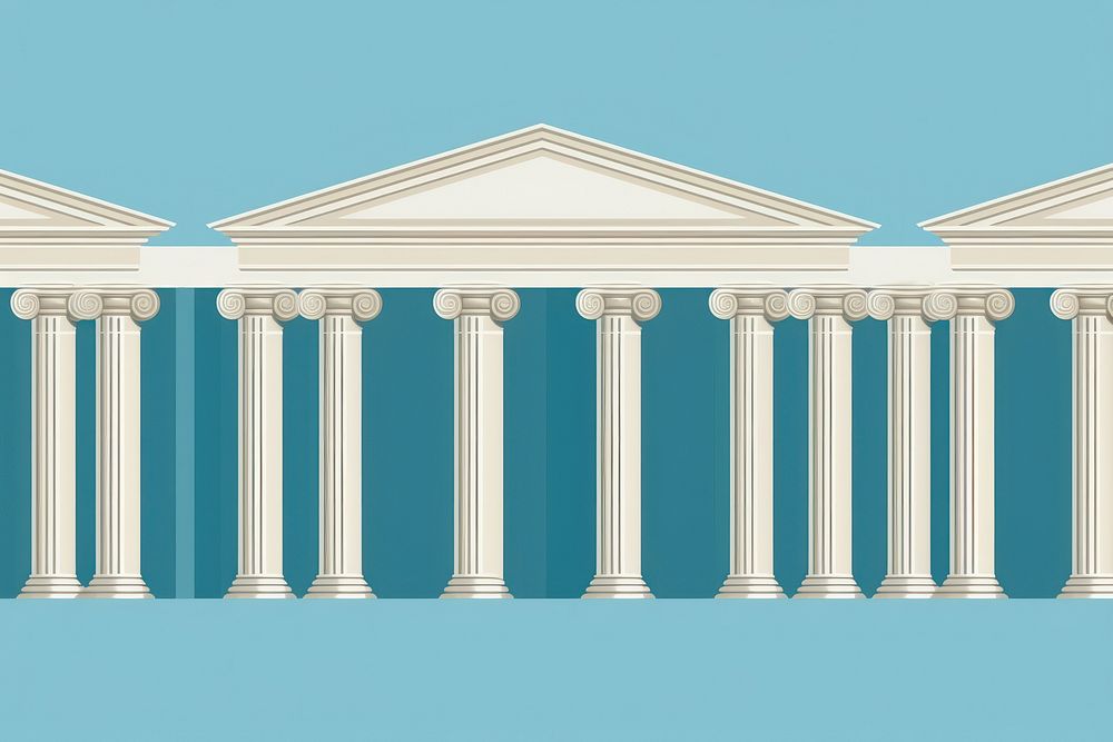 Roman architecture building column repetition. AI generated Image by rawpixel.