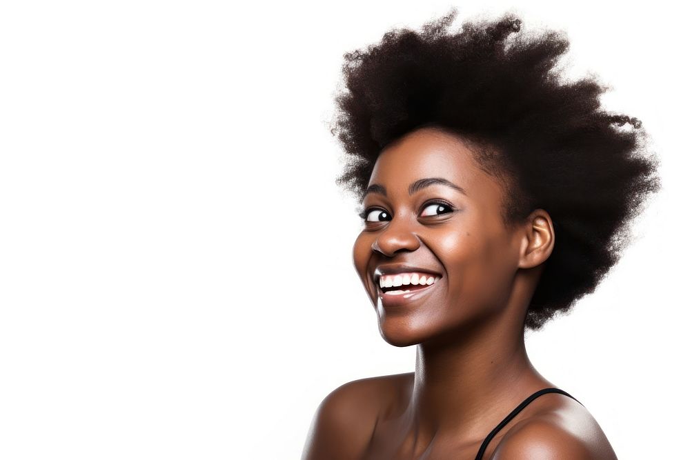 African American portrait laughing female. AI generated Image by rawpixel.
