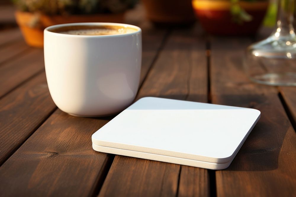 Blank Coasters table saucer coffee. AI generated Image by rawpixel.
