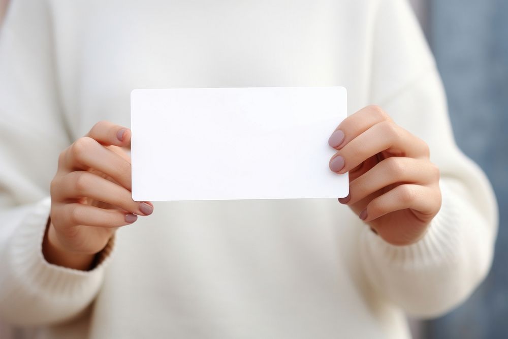 Card holding paper white. AI generated Image by rawpixel.