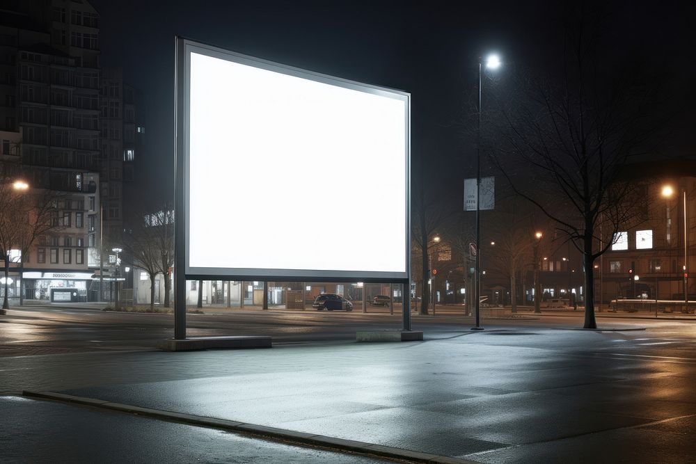 City billboard outdoors lighting. 