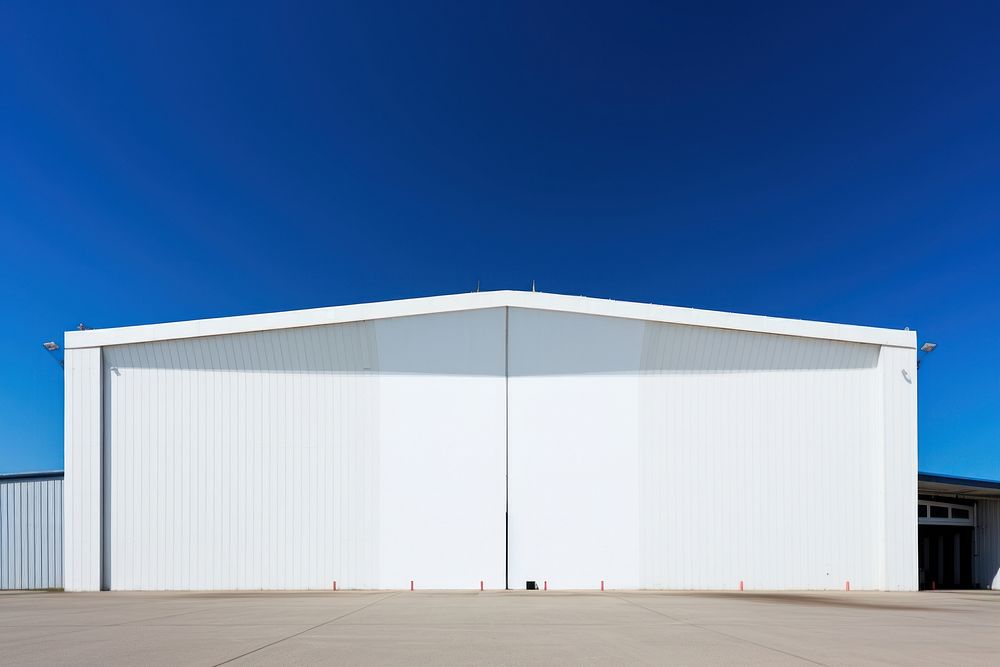 Hangar architecture building closed. AI generated Image by rawpixel.