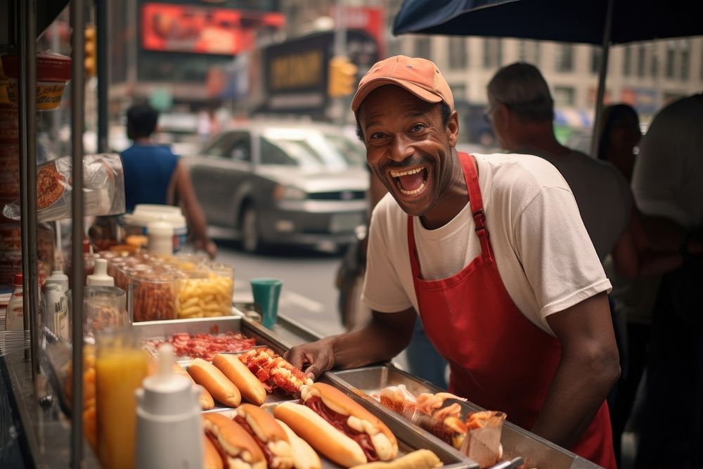 Hotdog street adult food. AI generated Image by rawpixel.