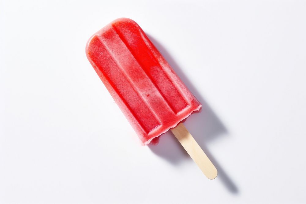 Strawberry ice pop dessert food white background. AI generated Image by rawpixel.