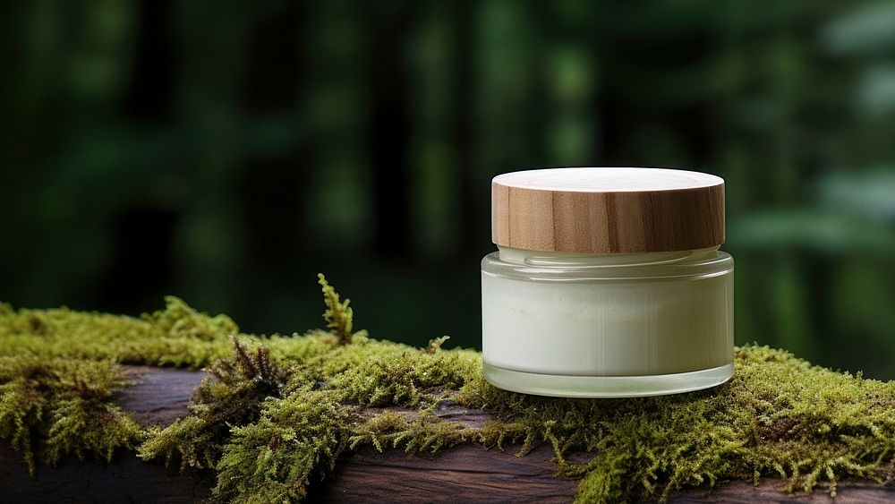 Cosmetics nature forest bottle. 