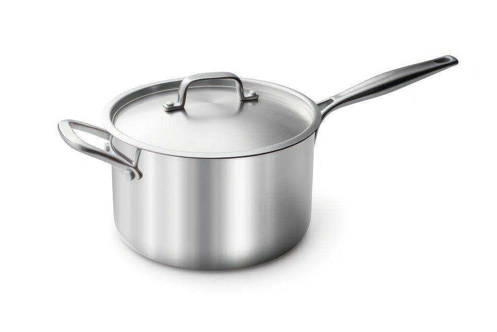 Saucepan white background appliance cookware. AI generated Image by rawpixel.