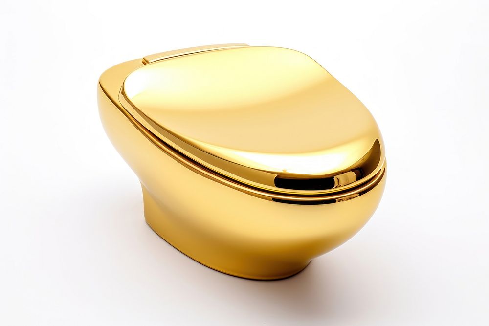 Golden Toilet bowl toilet bathroom gold. AI generated Image by rawpixel.