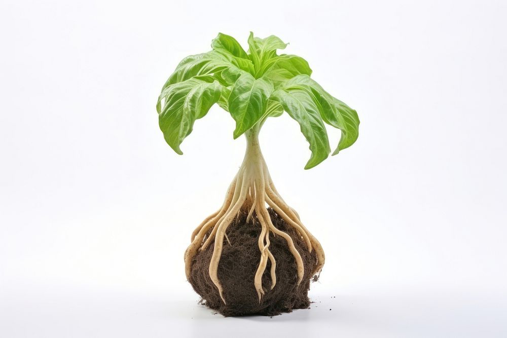 Mandrake plant leaf root. 