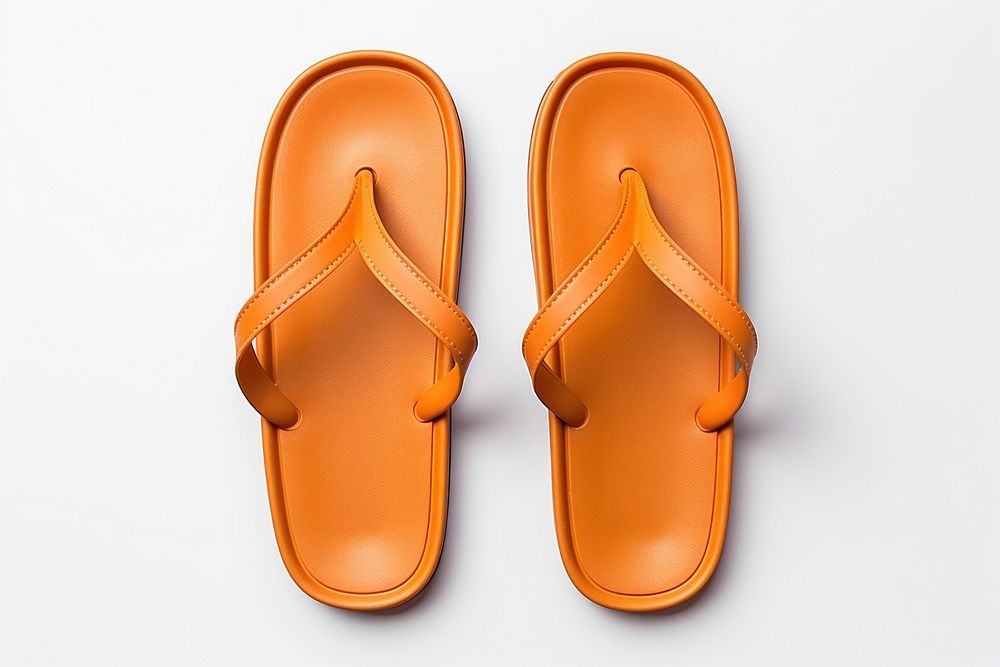 Minimal colorful sandals flip-flops footwear shoe. 