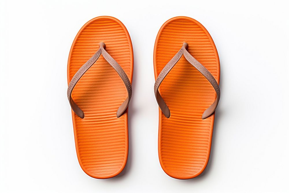 Minimal colorful sandals flip-flops footwear clothing. 