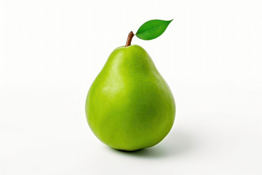 Pear fruit green plant. 