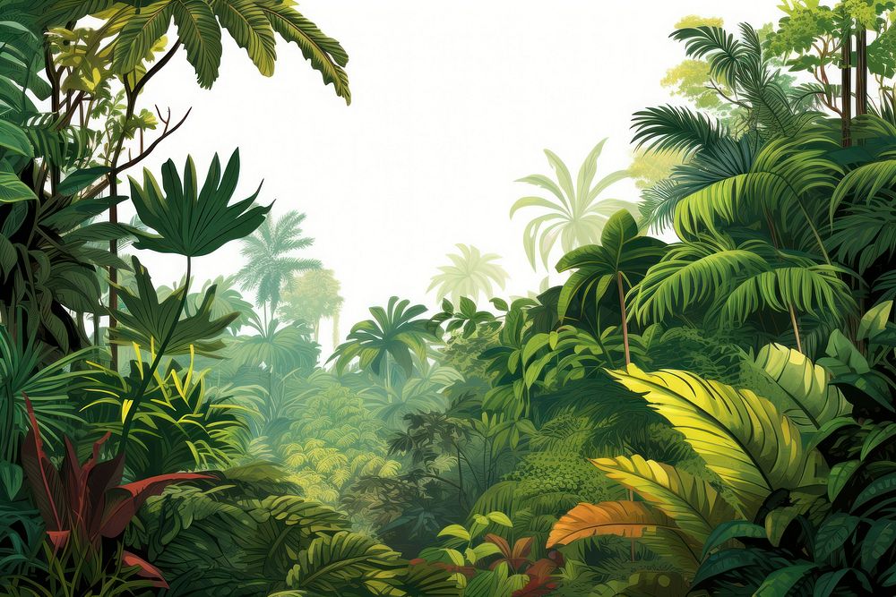 Landscape jungle backgrounds vegetation. AI generated Image by rawpixel.