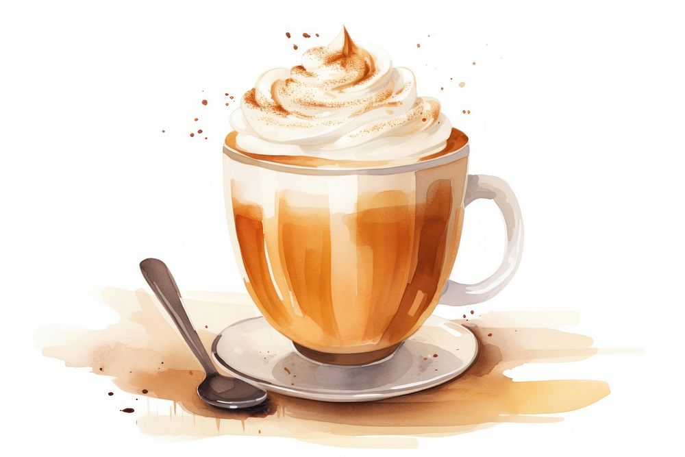 Latte dessert coffee drink. AI generated Image by rawpixel.