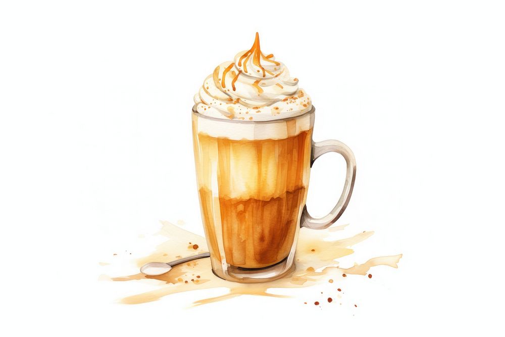 Pumpkin spice latte dessert coffee drink. AI generated Image by rawpixel.