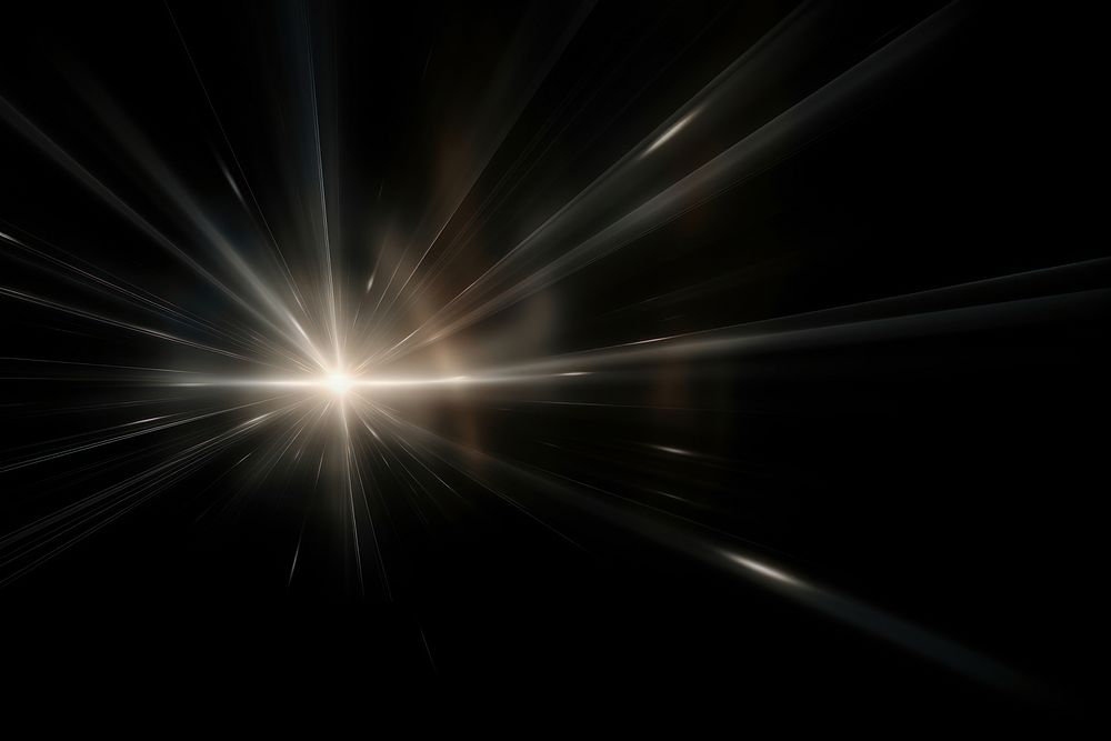 Sunlight flare effect, black background, AI generated image by rawpixel