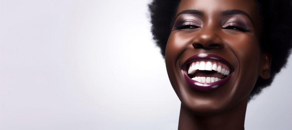 African American model laughing portrait adult. AI generated Image by rawpixel.