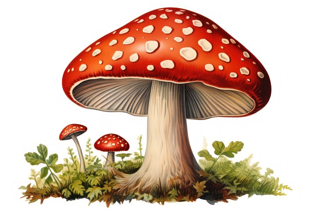 Mushroom agaric fungus plant. AI generated Image by rawpixel.