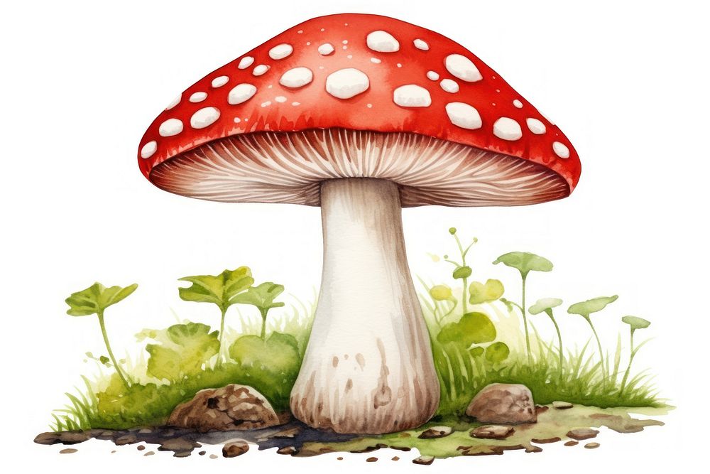 Mushroom agaric fungus plant. AI generated Image by rawpixel.