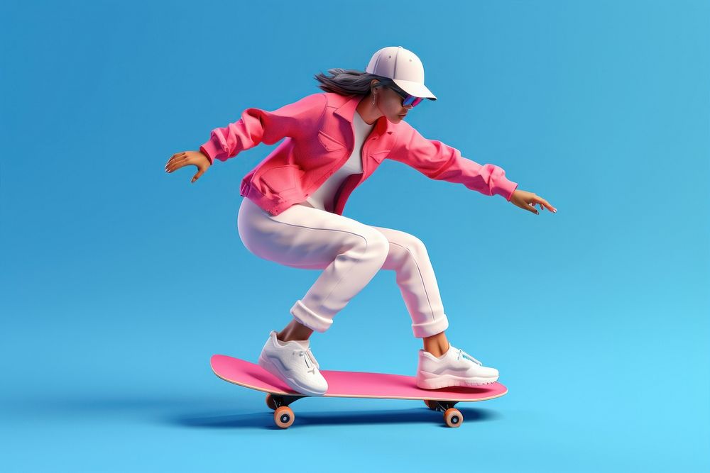 Skateboard skateboarding snowboarding exhilaration. AI generated Image by rawpixel.