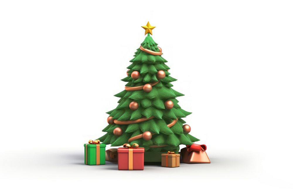 Chrismas tree christmas plant white background. AI generated Image by rawpixel.